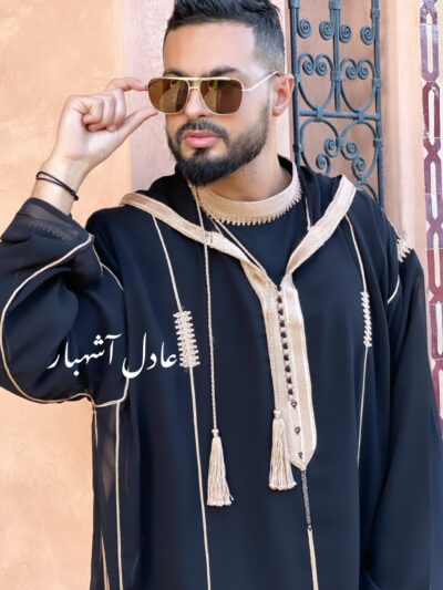 Djellaba traditionnelle avec jabador de qualité