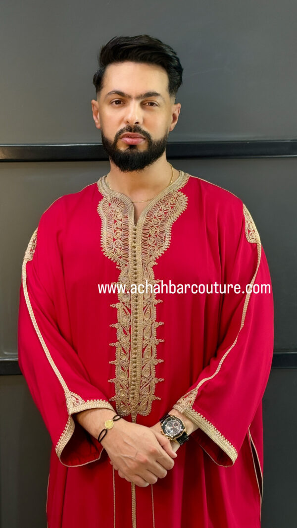 Gandoura homme en tissu khayt