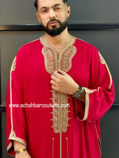 Gandoura homme en tissu khayt