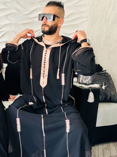 Djellaba traditionnelle avec jabador de qualité
