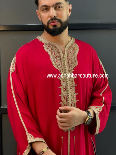 Gandoura homme en tissu khayt