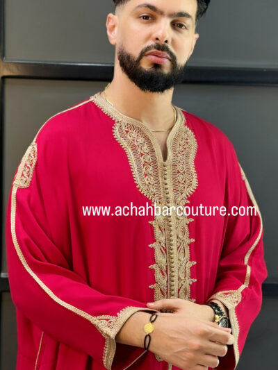 Gandoura homme en tissu khayt