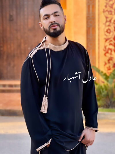 Djellaba traditionnelle avec jabador de qualité