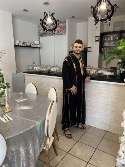 Djellaba traditionnelle avec jabador de qualité
