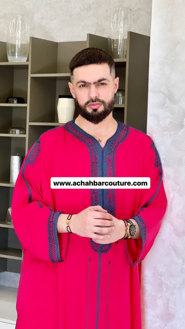 Gandoura homme en tissu  khayt