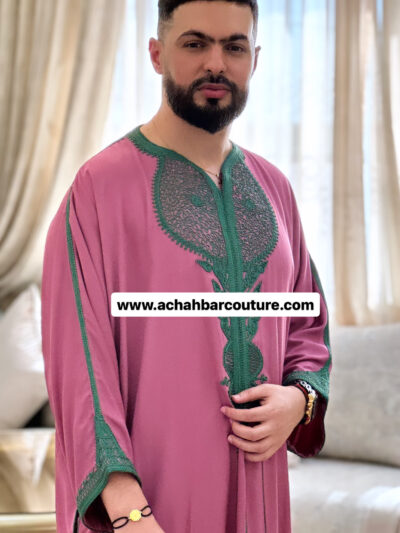 Gandoura homme en tissu  khayt