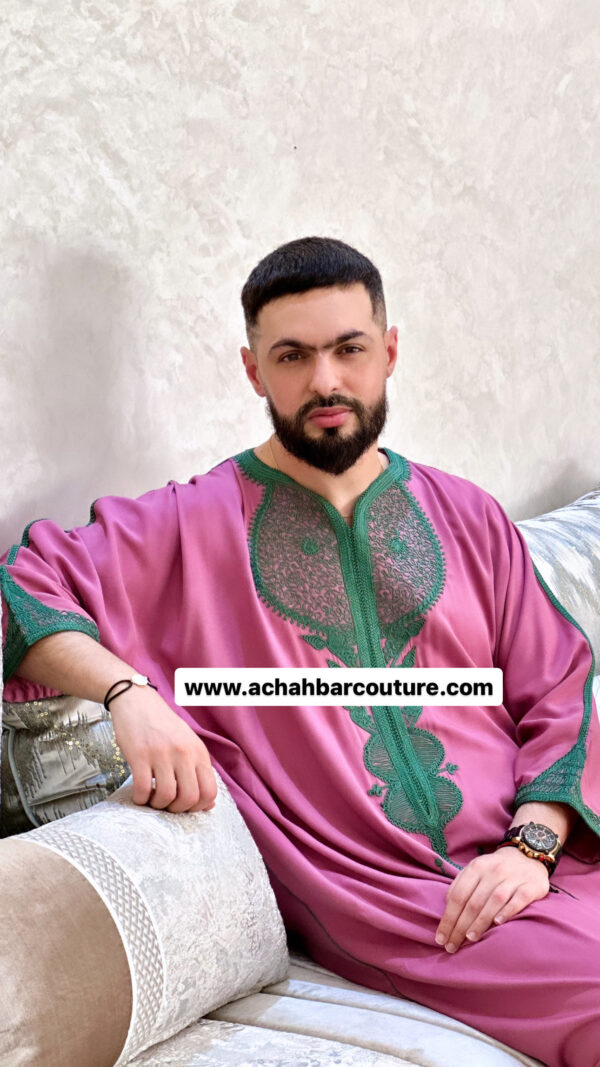 Gandoura homme en tissu  khayt