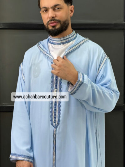 Djellaba avec jabador de qualité