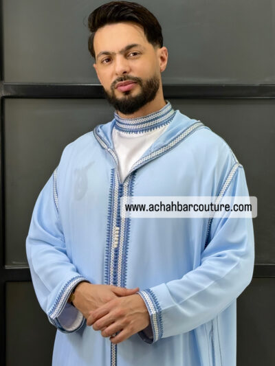 Djellaba avec jabador de qualité