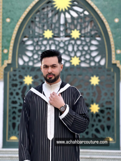 Djellaba traditionnelle avec jabador de qualité