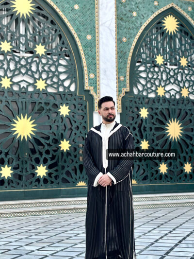 Djellaba traditionnelle avec jabador de qualité