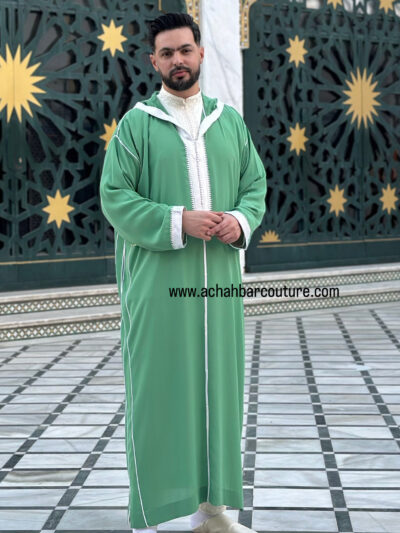 Djellaba avec jabador de qualité