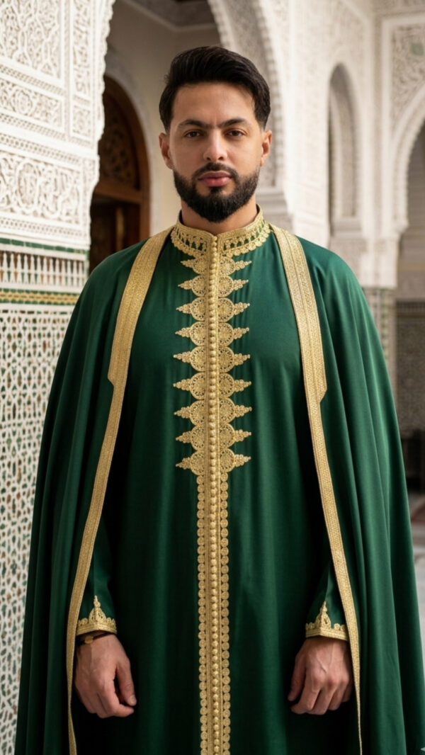 Caftan chic avec le pantalon plus selham