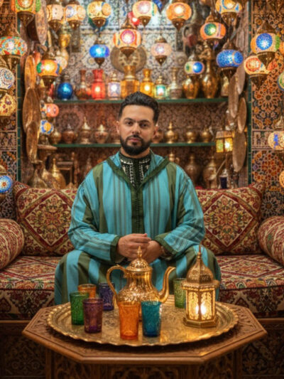 Djellaba homme susdi avec jabador de qualité