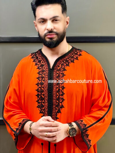 Gandoura Homme En Tissu  khayt