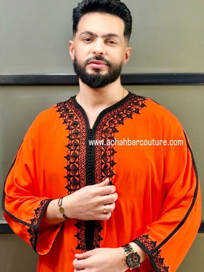 Gandoura Homme En Tissu  khayt
